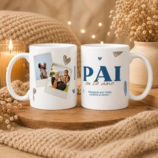 Caneca Xícara Dia dos Pais Personalizada Com foto O Melhor Pai Melhores Momento oferta relâmpago