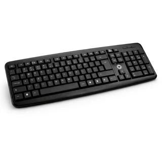 Teclado USB Bright 0014 Preto ABNT2 Com Fio 1,3m 107 Teclas Plug And Play Para Computador E Notebook