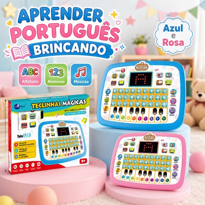 Máquina Aprendizado Infantil Alfabeto Números
