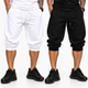Kit 2 Bermudas Moletom Masculina Oversized Lisa Larga Jogger Streetwear