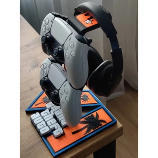 Suporte universal de controle PS5 e Xbox GTA VI | Organizador de Controles | Base Gamer para Setup