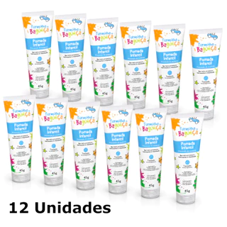 Kit 12 Pomada de Assadura para Bebê 45g - Turminha da Bagunça | Pomada infantil