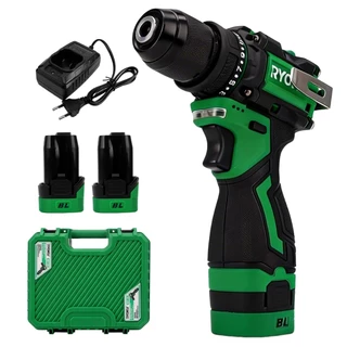 Parafusadeira Furadeira Brushless 2 Baterias 16v 10mm Ryoku