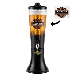 Torre De Chopp Cerveja 3,5 L Slim Plus Acrílico 2 Bastão Congelante