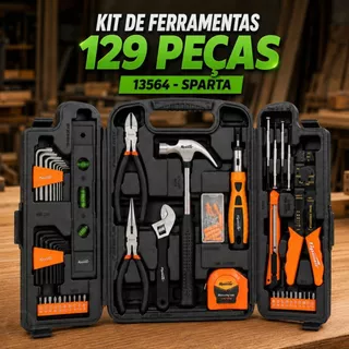 Kit Ferramentas 129 Peças + Maleta Sparta