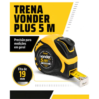Trena 5 Metros 5M Vonder Emborrachada Profissional Auto-Trava Oferta