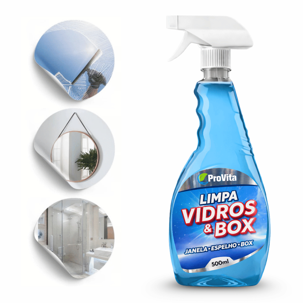 Limpa Vidros & Box Banheiro Blindex 500ml - Remove Gordura, Mancha e ...
