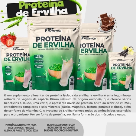 Suplemento Proteína Da Ervilha Sabor Chocolate Sachê De 900g