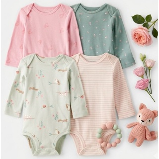 Kit body bebê importado manga longa com 4 peças e 6 peças menina. em Oferta na Shopee
