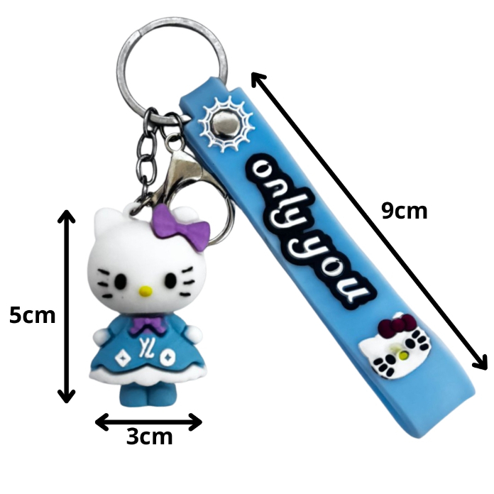 Kit Até 24 Chaveiros Hello Kitty Personagem Fofo Emborrachado
