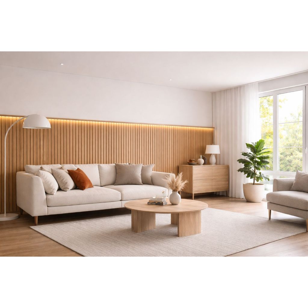 Kit Até 40 Placas Ripado MDF Premium 90x10 Painel Grande Parede ...