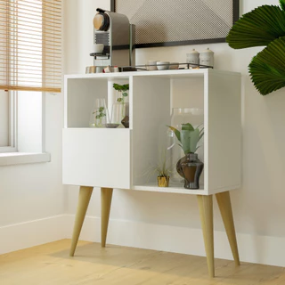 Aparador Buffet para Sala Multiuso com Porta Retrô Cantinho do Café Marrocos