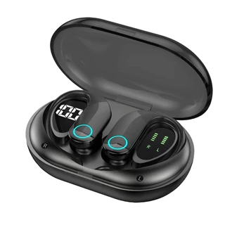 Fone Bluetooth Esportivo G37 com Gancho, Base de Carga LED, Grave Potente e Toque Inteligente omini
