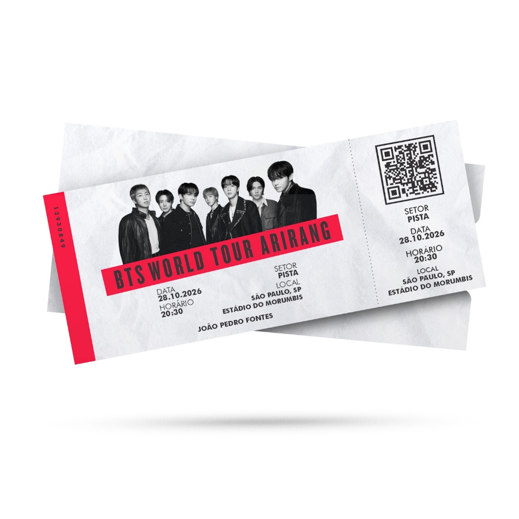 Ingresso Colecionável BTS - WORLD TOUR ARIRANG | Shopee Brasil