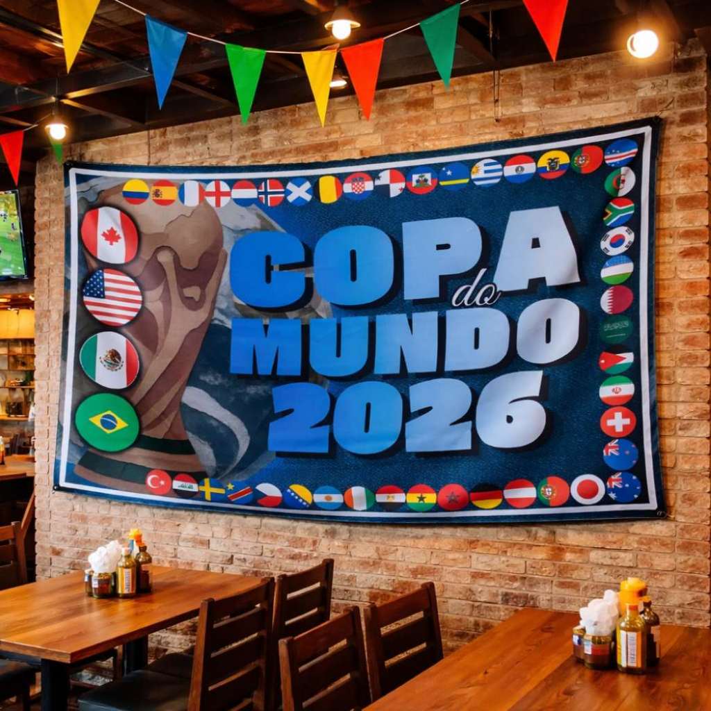 Bandeira grande Copa do Mundo 2026 Decoração eventos | Shopee Brasil