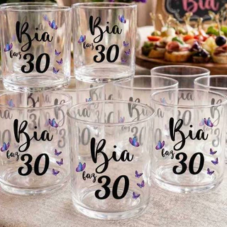 10 Copos de Whisky 300ml Personalizado Acrílico