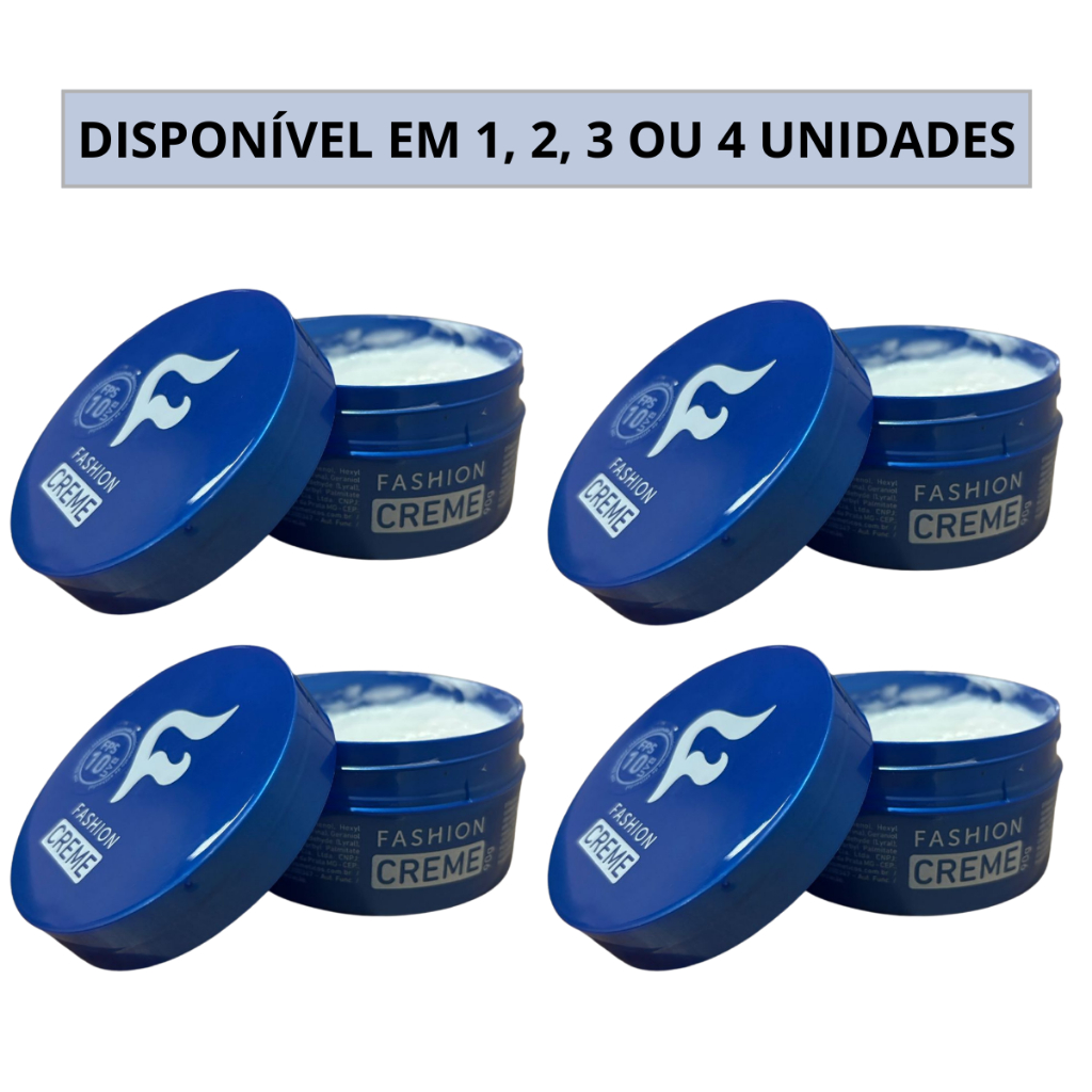 Creme Hidratante Rosto e Corpo 90g Fashion Cosméticos Com FPS 10
