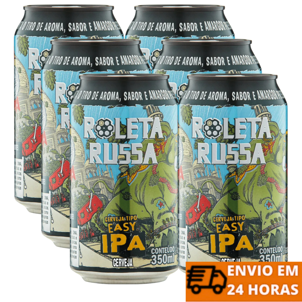 Kit 06 Cervejas Roleta Russa Easy IPA 350ml
