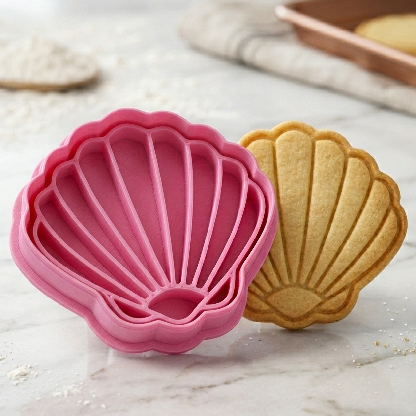Cortador Biscoito Concha Confeitaria Fondant Pasta Americana
