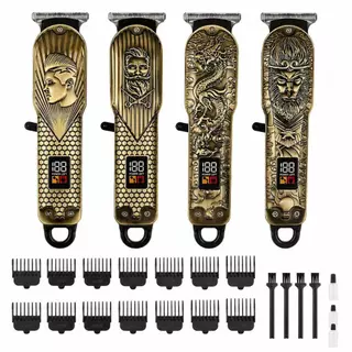 Máquina De Cortar Cabelo Metal Profissional Smart Lcd Barbeador Elétrico dedicada Sem Fio Para Homens salão de beleza