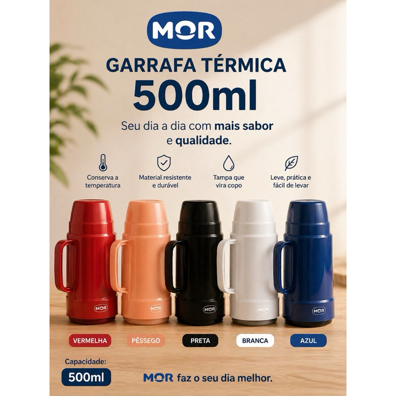 Garrafa Térmica Mor 500ml Café Chá Água