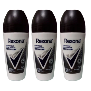 Kit 03un Desodorante Rexona Roll-On Invisible Feminino 50ml