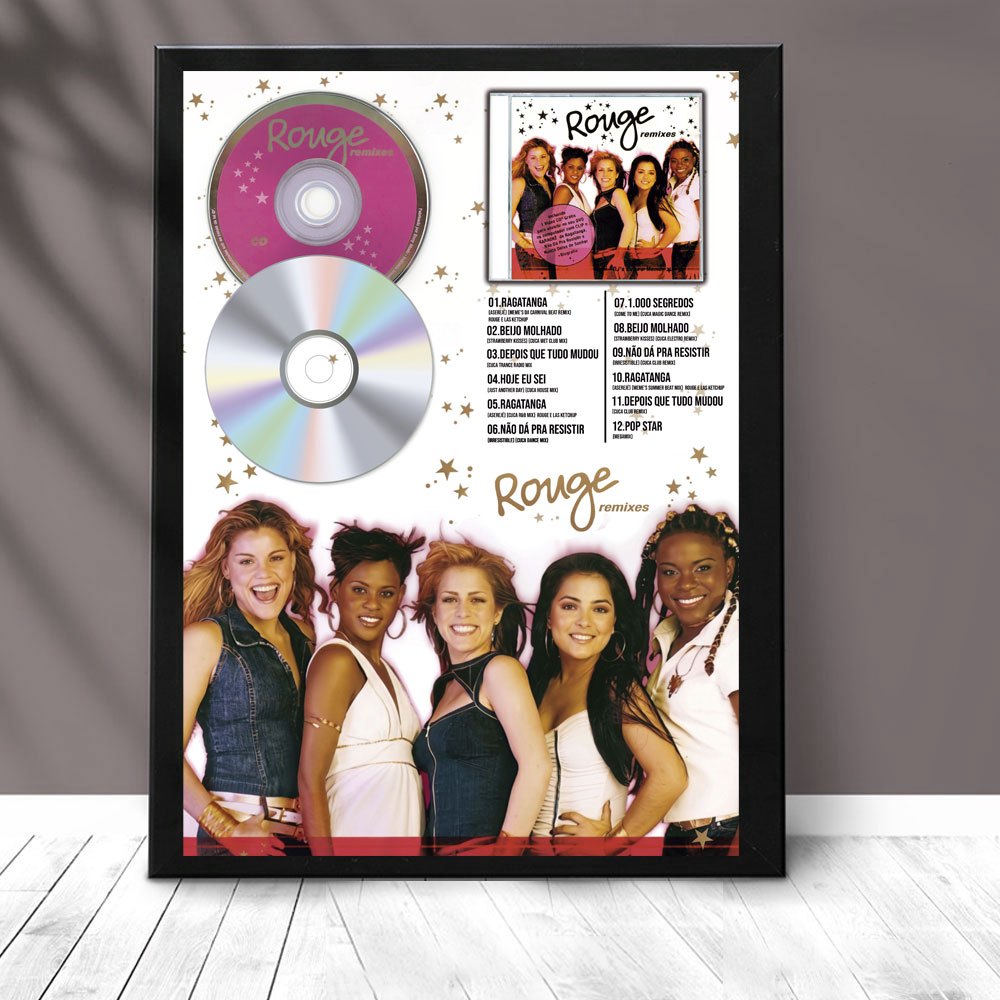 Quadro Rouge Discografia com CD - ilustrativo - 30x42cm A3