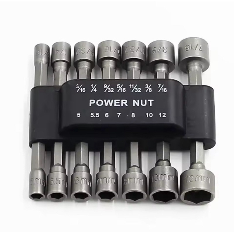 Kit Bits Soquete Canhão Sextavado Parafusadeira 5 A 13mm