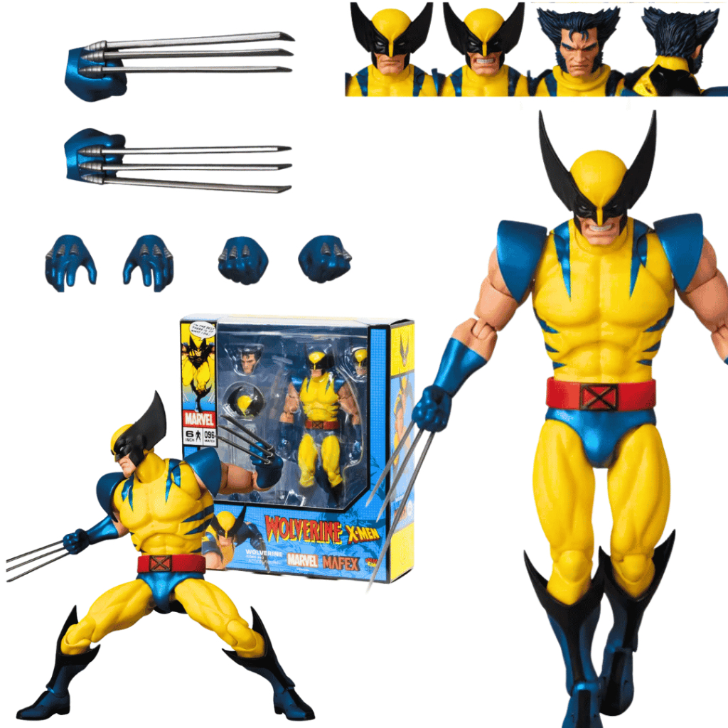 アメコミ MAFEX No.096 WOLVERINE COMIC Ver. a5 Boneco Wolverine Action Figure X-Men Avengers Articulado Premium