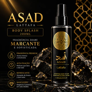 Body Splash Árabe Asad 200ml Aroma Intenso e Fixação Duradoura