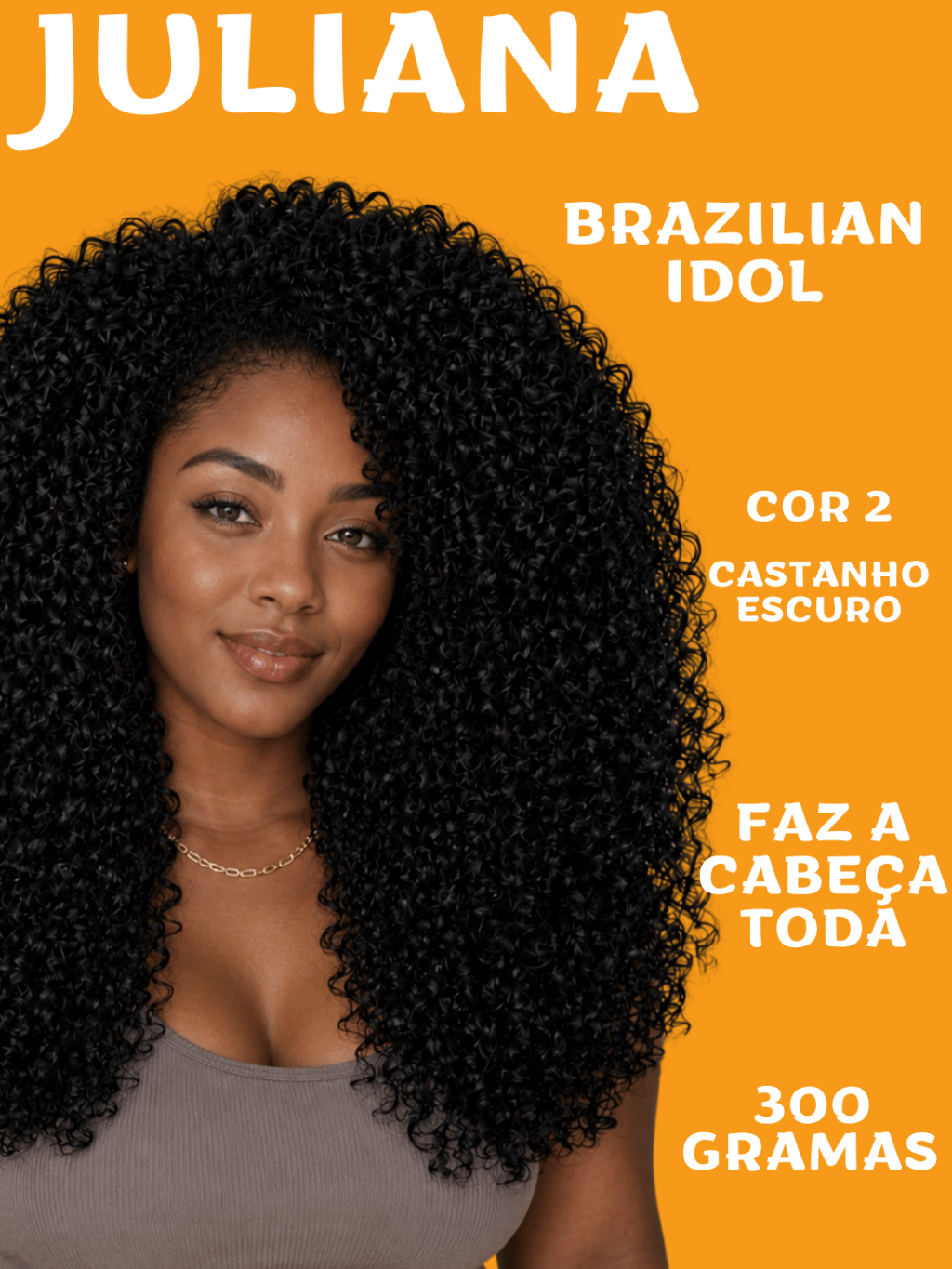Cabelo Cacheado Bio Fibra, Bio Vegetal Juliana 75cm BRAZILIAN IDOL