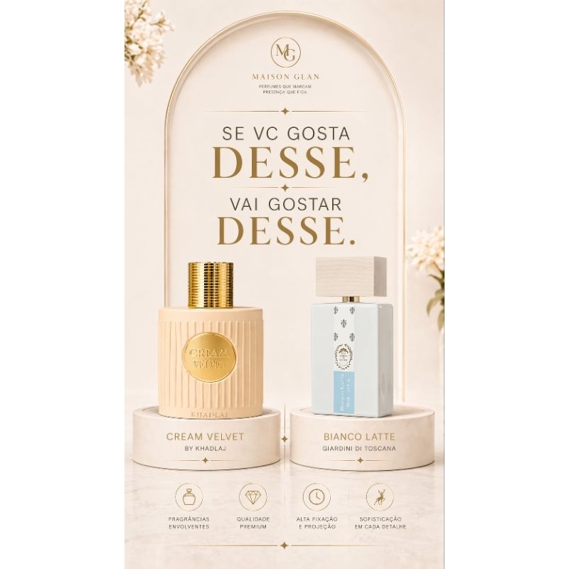 Perfume Cream Velvet Khadlaj EDP 100ml | Original Importado
