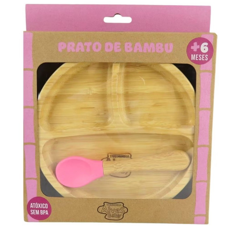 Prato de Bambu Infantil | Shopee Brasil