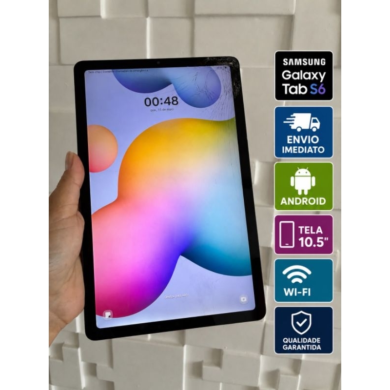 Tablet Samsung Galaxy Tab S6 Lite Trincado Funcionando perfeitamente ...
