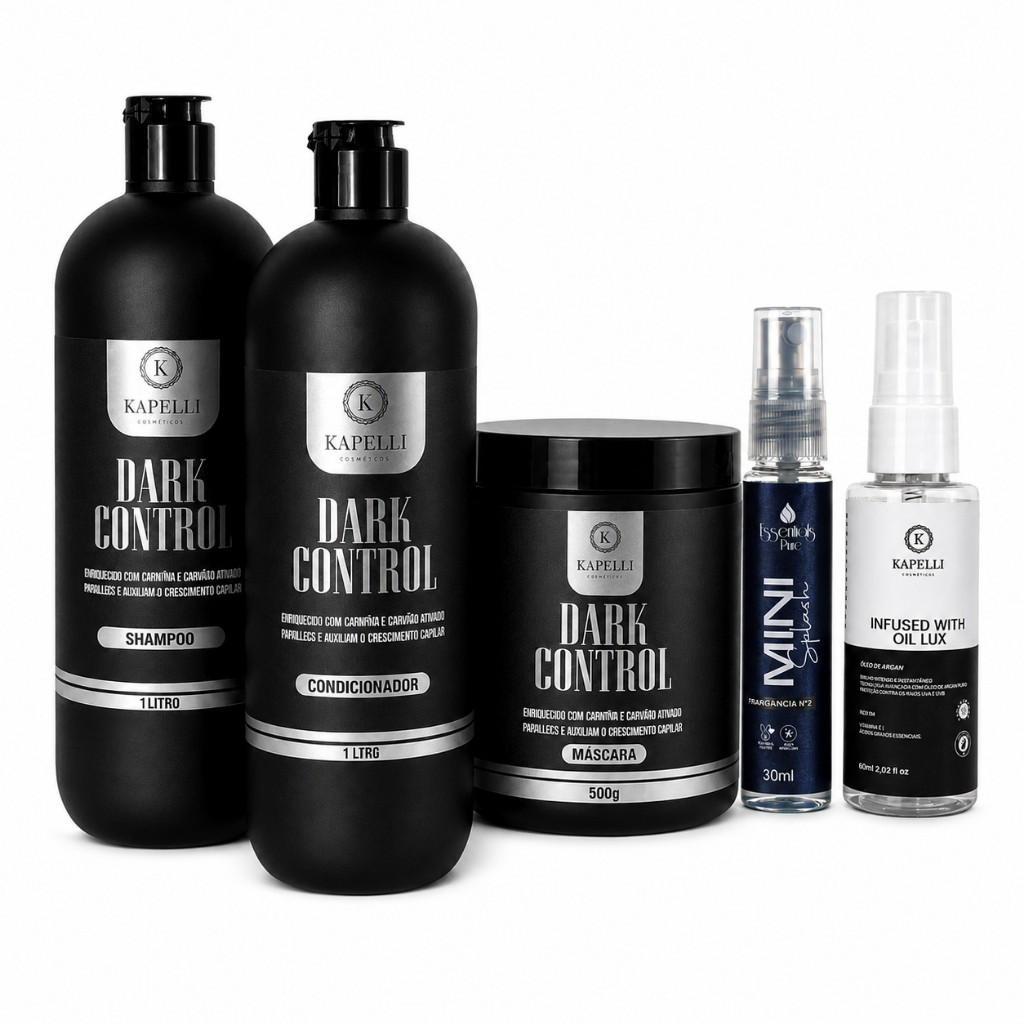 Kit Tratamento Capilar 5 Produtos Dark Control Kapelli Shampoo 1L ...