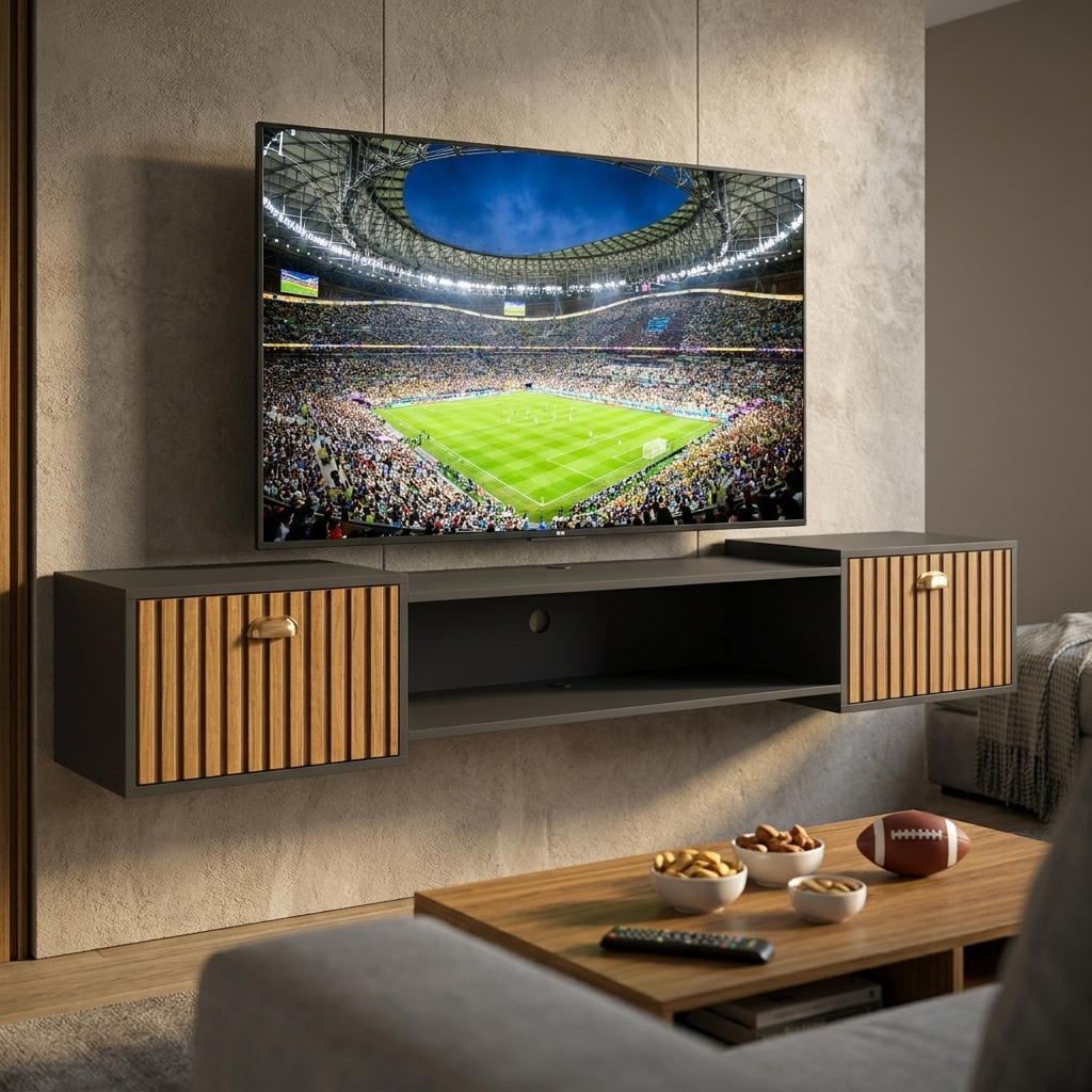 RACK SUSPENSO LEÃO 1,80 m – MODERNO, ESPAÇOSO E ELEGANTE PARA SUA SALA ...