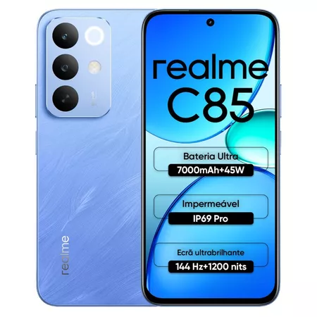 Celular realme C85 Smartphone 6 128GB Original Versão Global Bateria 7000mAh Câmera 50MP NFC 6 8
