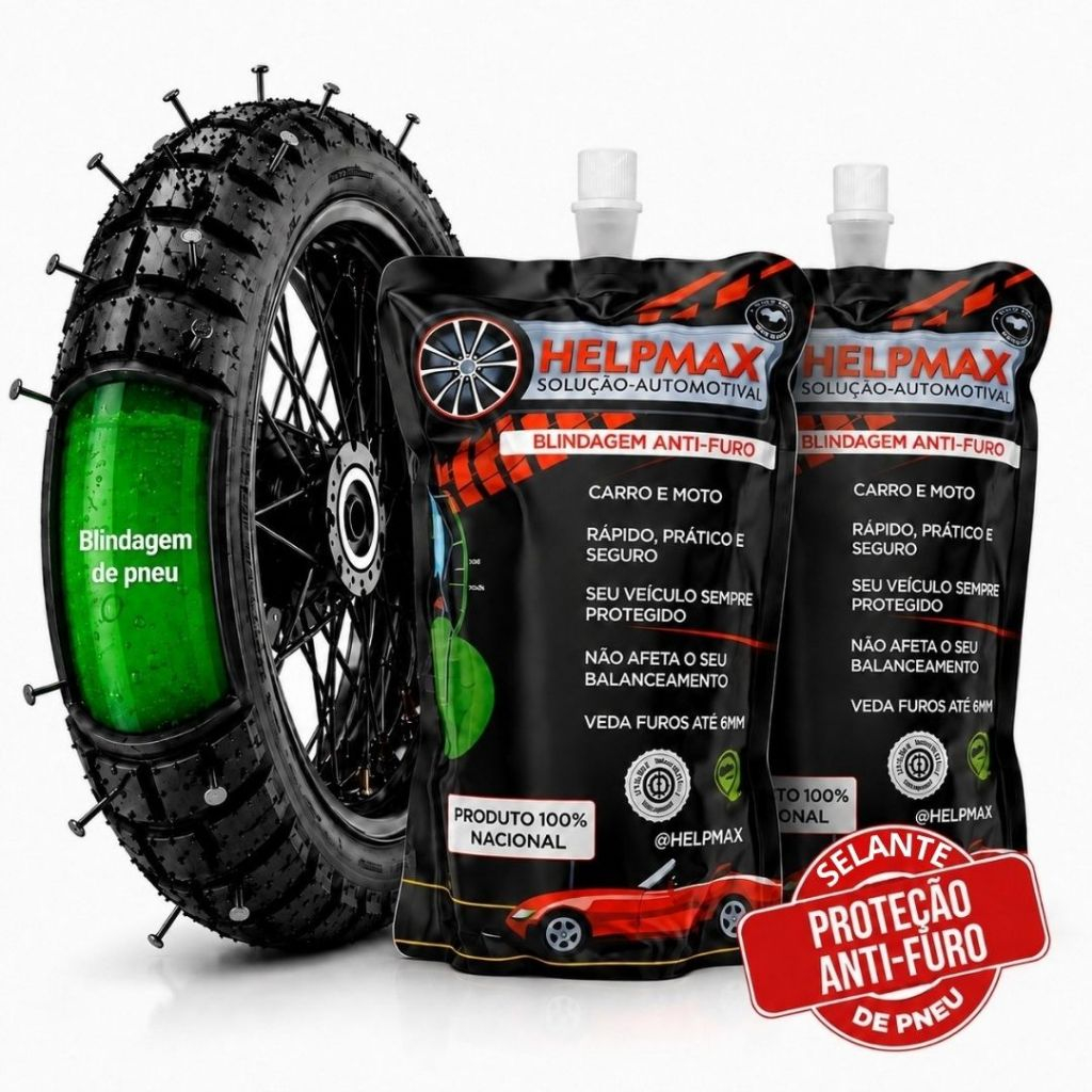 Kit 2 Selante Pneu Anti-Furo Moto