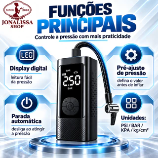 Carro Pneu Inflator Bomba Ar Elétrica Mini Portátil Sem Fio Compressor Para Motocicleta Bicicleta