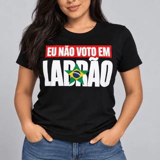 Camiseta Unissex Não Voto De Direita Brasil Envio Imediato Algodão 30.1 Alta Qualidade