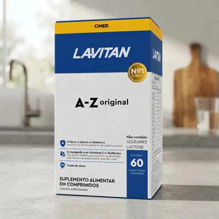 Lavitan A-Z Multivitamínico 60 Comprimidos - Fórmula Rica em Ferro e Ácido Fólico