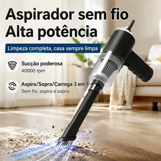 Aspirador de Pó Portátil de Mão com Design Leve e Compacto para Limpeza Doméstica