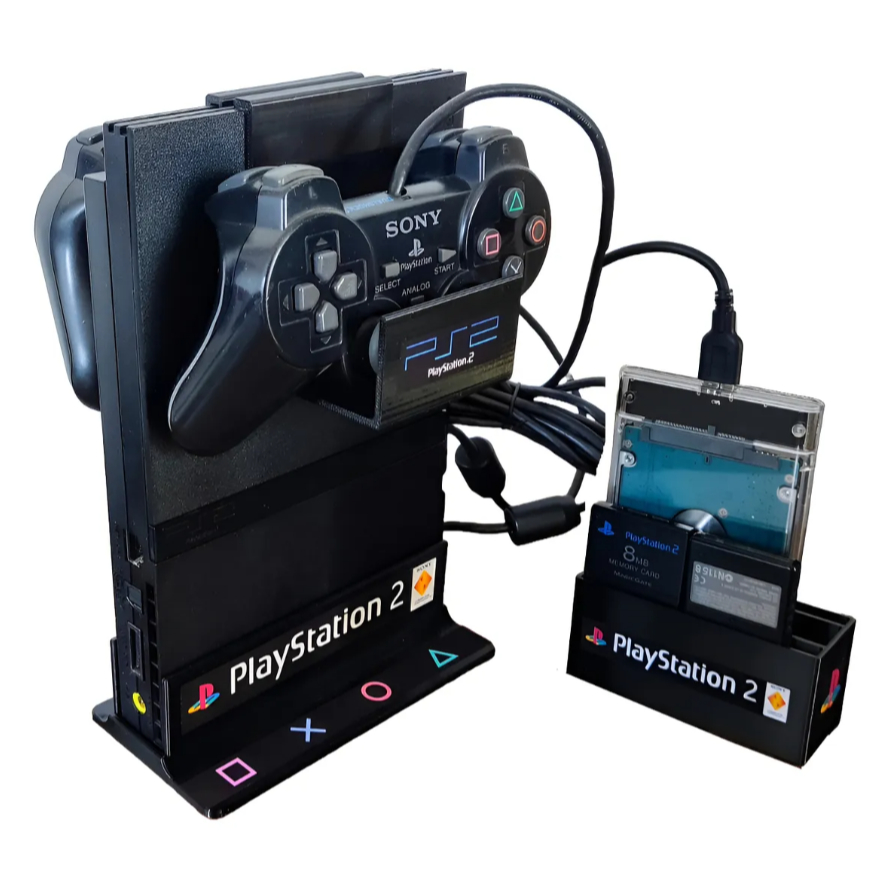 Suporte Base Vertical Playstation 2 Slim Ps2 Para Controle, Hd e Memory ...