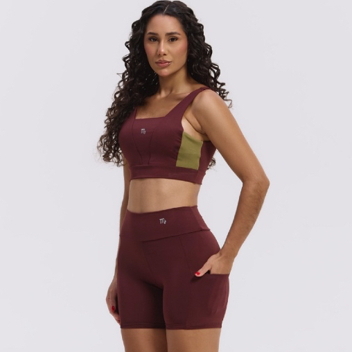 Conjunto Fitness Academia Short Bolso Top Duplo Cós Alto Regata Corrida Roupa Treino | Shopee Brasil