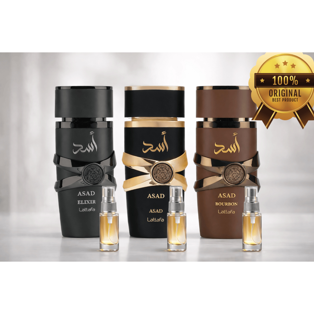 Kit Perfume Asad Completo - Asad Elixir - Asad - Asad Bourbon ...