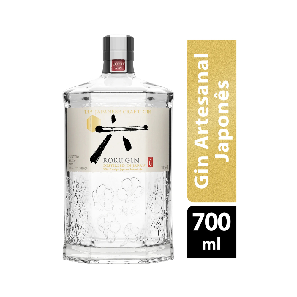 Gin Japonês Artesanal Roku 700ml