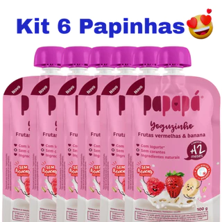 PAPAPA KIT 6UN - 1 SABOR - PAPINHA ORGANICA 100G em Oferta na Shopee