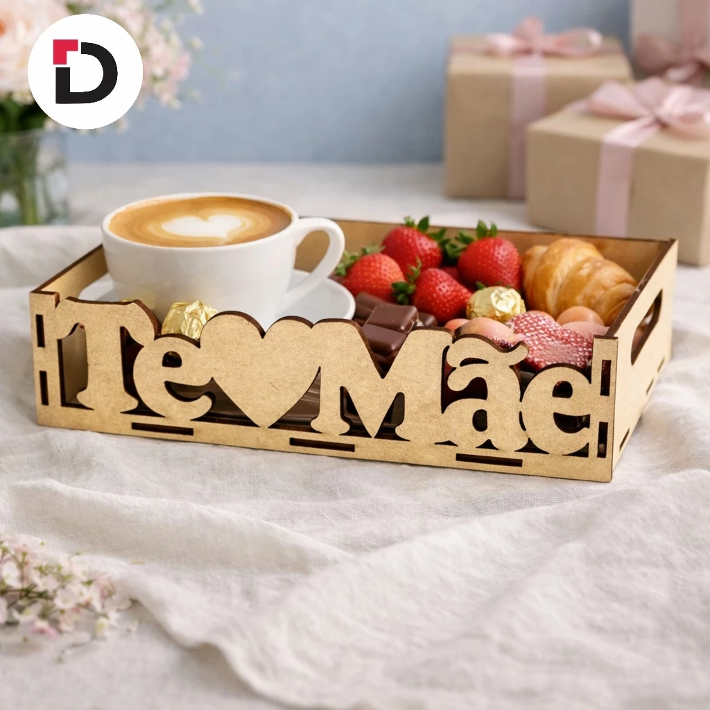 Kit Bandeja MDF Te amo mãe Lembrancinha decorativa - Pool de Ofertas