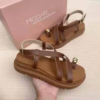 Sandália Papete Feminina Modare Anel Dedo Tratorada Plataforma Confortável Leve Moda Outono em Oferta na Shopee