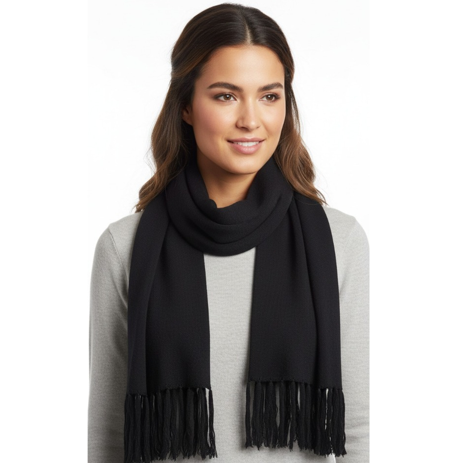 Cachecol Lenço Echarpe Tricot Tipo Pashmina Liso Feminino Masculino ...